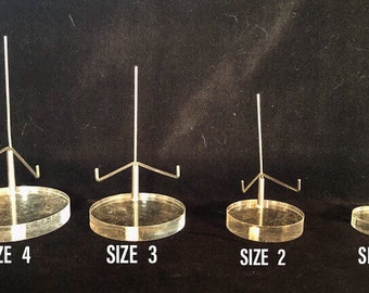 Acrylic and Stainless Steel Mineral Specimen Stands