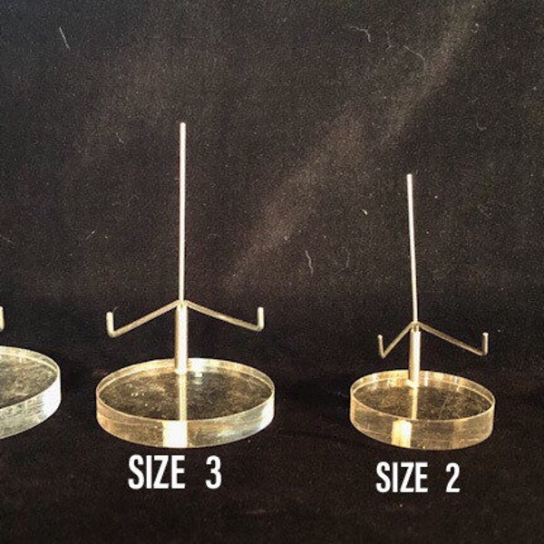 Acrylic and Stainless Steel Mineral Specimen Stands