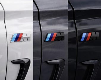 BMW M Badge für Auto (ALL-SIZES) LKW Seiten Chrom Silber Glanz Schwarz Bmw Zubehör