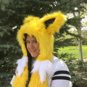 Jolteon Eeveelutions Scoodie Hood Pokemon Hat image 3