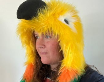 Jenday Conure Scoodie | Parrot Hood | Parrot Costume