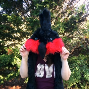 Black Palm Cockatoo Scoodie Parrot Hood Parrot Costume image 1