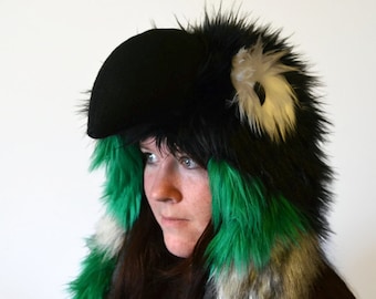 Green Cheek Conure Scoodie | Spirit Hood | Parrot Costume