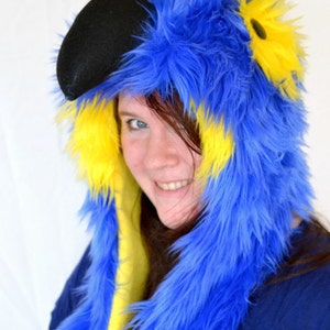 Hyacinth Macaw Scoodie Parrot Hood Parrot Costume image 2