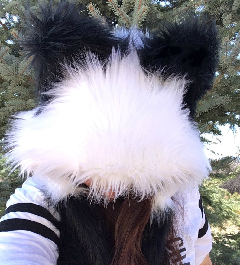 Panda Scoodie Panda Hood Panda Bear Hat image 5