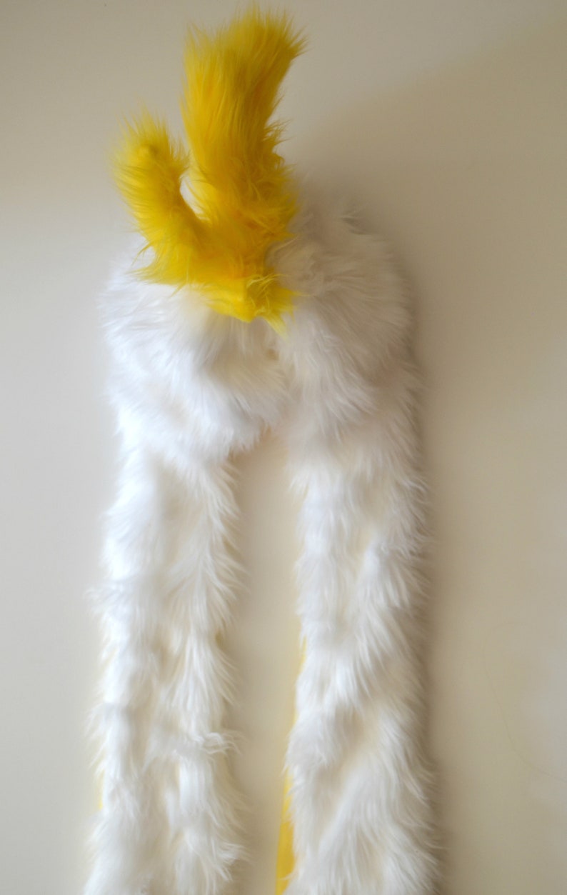 Sulphur Crested Cockatoo Scoodie Parrot Hood Parrot Costume image 7