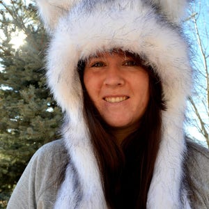 Wolf Scoodie Hood Wolf Hat image 2