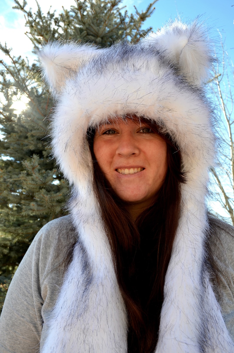 Wolf Scoodie Hood Wolf Hat image 2