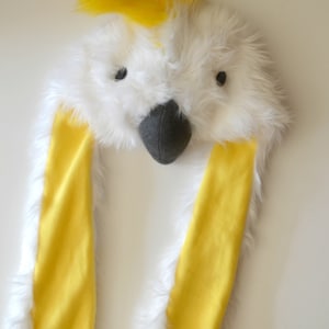 Sulphur Crested Cockatoo Scoodie Parrot Hood Parrot Costume image 6