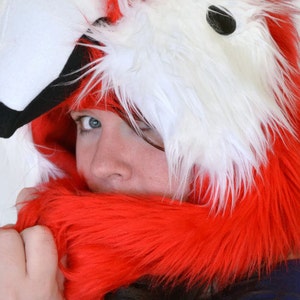 Scarlet Macaw Scoodie Parrot Hood Parrot Costume image 4