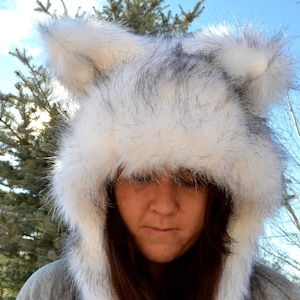 Wolf Scoodie Hood Wolf Hat image 3