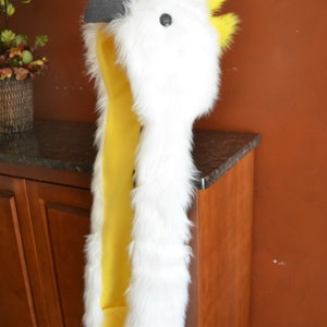 Sulphur Crested Cockatoo Scoodie Parrot Hood Parrot Costume image 9