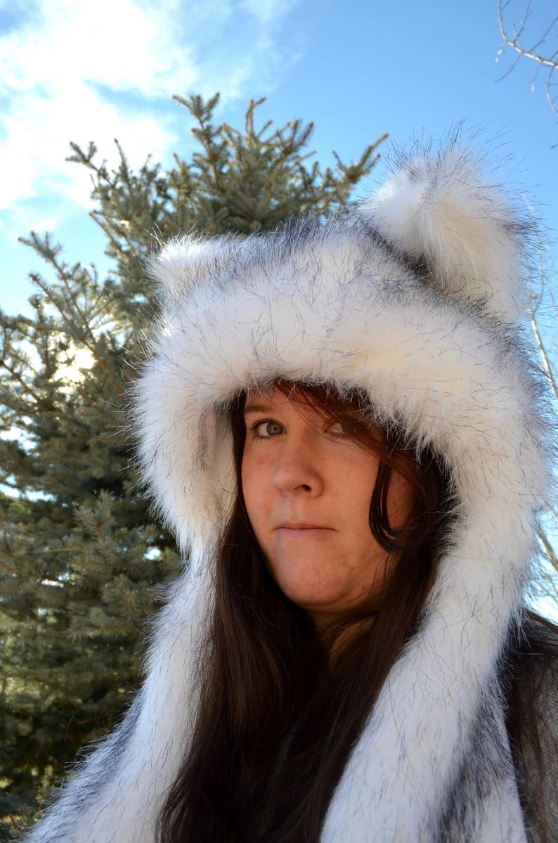 Wolf Scoodie Hood Wolf Hat image 4
