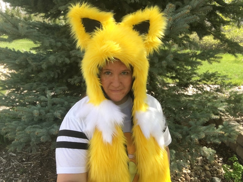 Jolteon Eeveelutions Scoodie Hood Pokemon Hat image 1