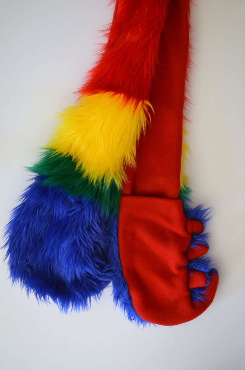Scarlet Macaw Scoodie Parrot Hood Parrot Costume image 5