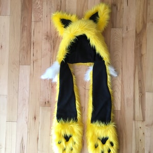 Jolteon Eeveelutions Scoodie Hood Pokemon Hat image 9