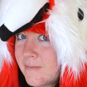 Scarlet Macaw Scoodie Parrot Hood Parrot Costume image 3