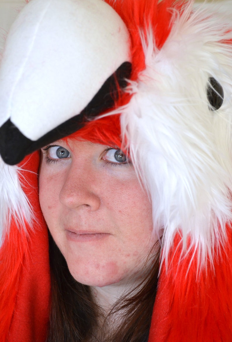 Scarlet Macaw Scoodie Parrot Hood Parrot Costume image 3