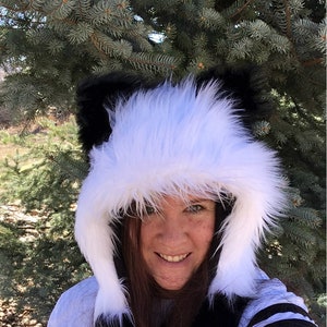 Panda Scoodie Panda Hood Panda Bear Hat image 4