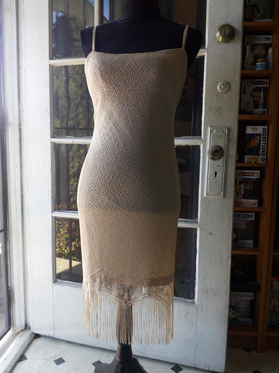 fishnet glitter dress