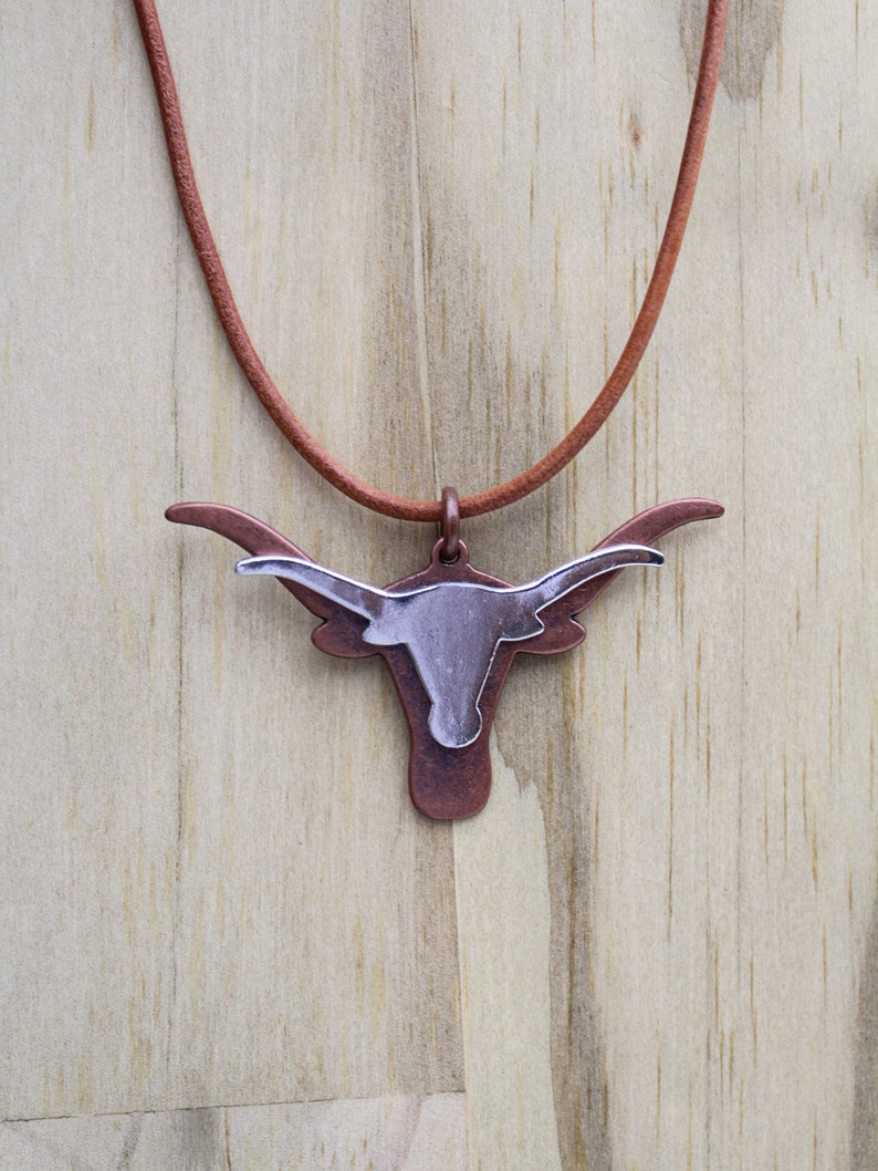 Men's Texas Longhorn Necklace Etsy