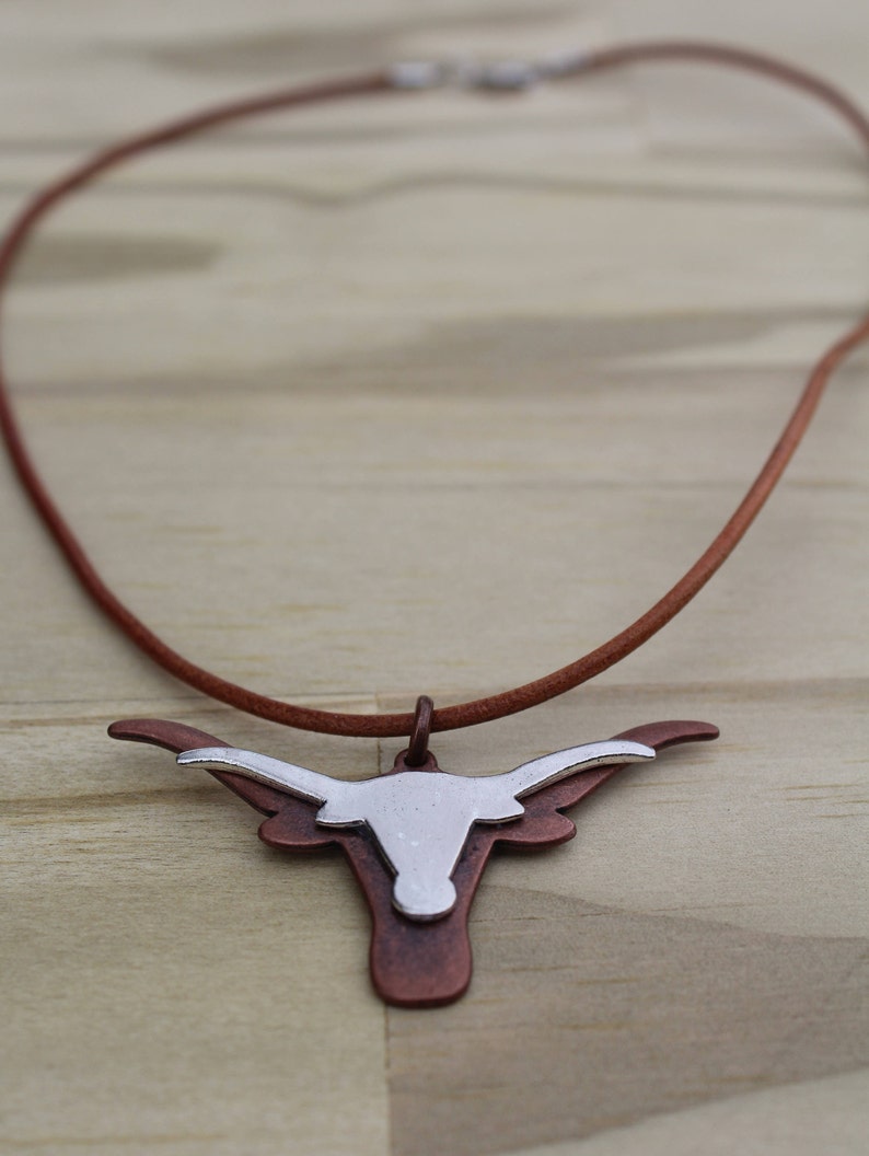 Men's Texas Longhorn Necklace Etsy