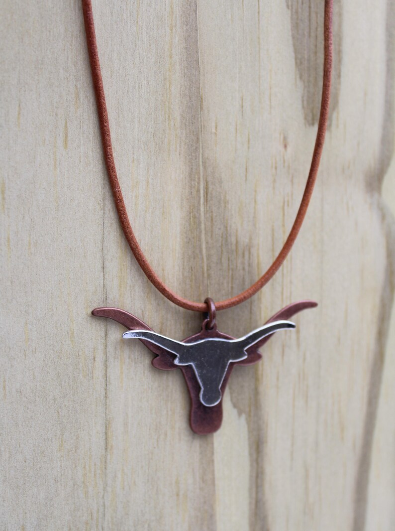 Men's Texas Longhorn Necklace Etsy