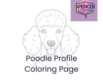 Kleurplaat profiel poedel — Afdrukbare hondenlijntekeningen voor kinderen en volwassenen