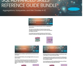 SQL Advanced Skills Reference Guide Bundle — Aggregations, Subqueries, and DML (Guides 4–6)