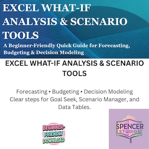 Excel „What-If-Analayse & Aufgabenzenarien” Kurzanleitung Zielwertsuche, Aufgabenzenarien, Datentabellen, Forecasting, Budgetierung, Spickzettel