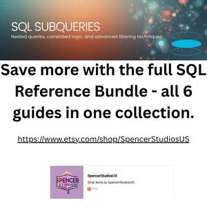 SQL Subqueries Reference Guide Beginner PDF with Real Examples & Filtering Techniques image 6