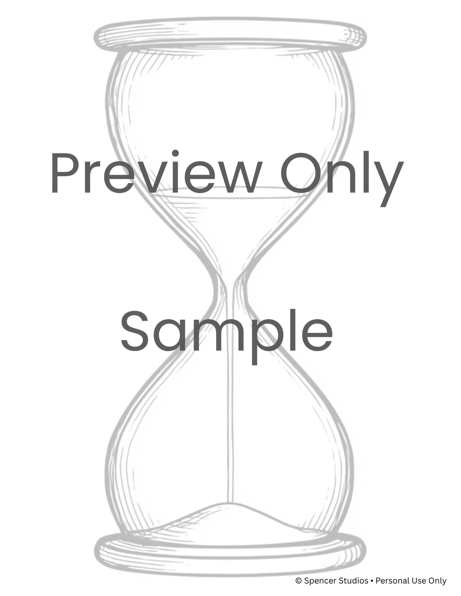 Hourglass Coloring Page Printable Sand Timer Coloring Sheet for Kids ...