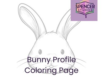 Bunny Profile Coloring Page – Cute Bunny Face Line Art Printable for Kids & Adults