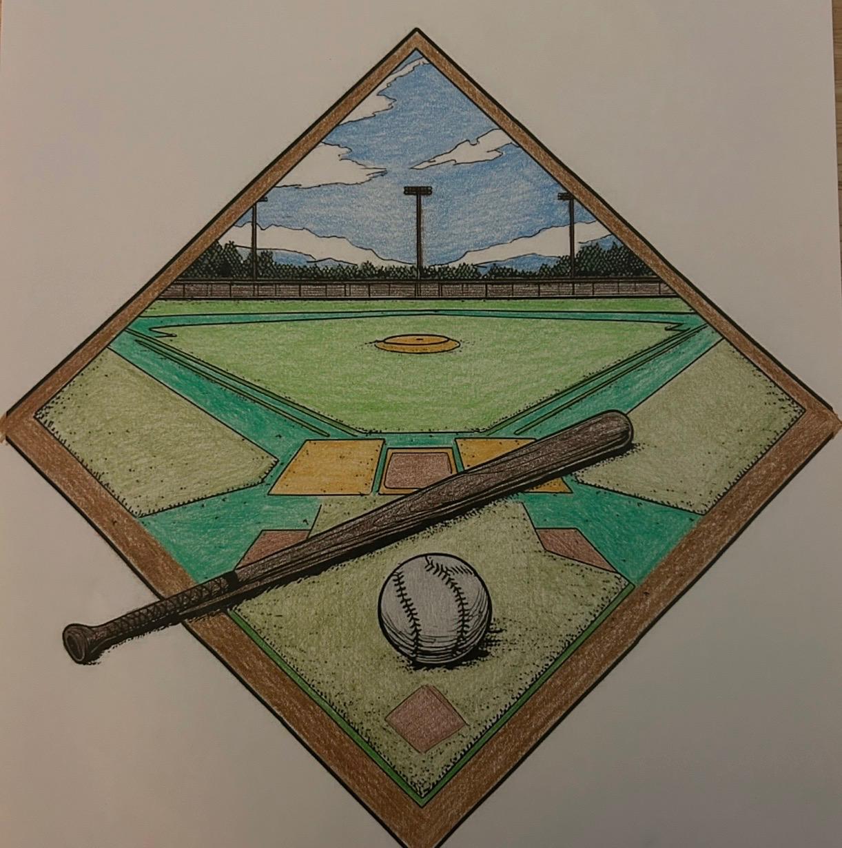 Baseball Field Coloring Page – Printable Sports Coloring Sheet for Kids ...