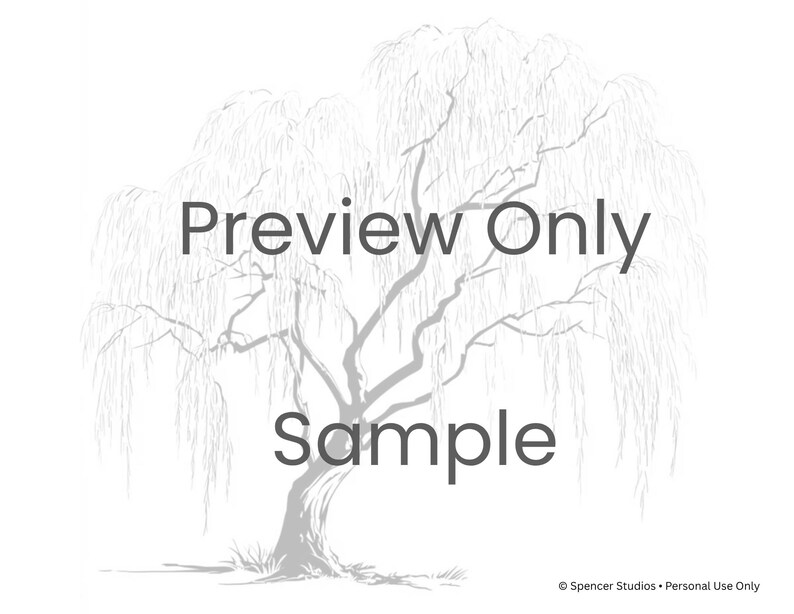 Willow Tree Coloring Page – Printable Nature Coloring Sheet for Kids ...