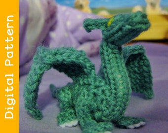 Craft Your Own Palm-Sized Dragon (knit and crochet pattern)