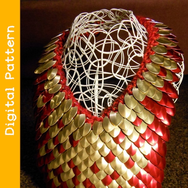 Knit Your Own Scale Mail Dragon Neck Piece with CraftyMutt's Simple Knitting Pattern