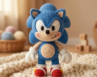 Blauer Igel Amigurumi Häkelanleitung, Speedy Plush Anleitung (PDF Download)