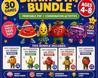 Brain Gym Activities for Kids Ages 4-8 | Concentration & Focus Development | Printable PDF