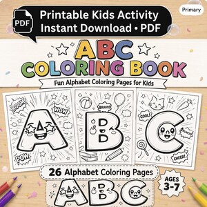Alphabet Coloring Book for Kids Ages 4-7 | Creative ABC Learning & Coloring Fun | Printable PDF image 9