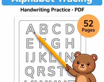 Letter Tracing Worksheets for Preschoolers Ages 3-5 | Handwriting & Pre-Writing Skills | Printable PDF