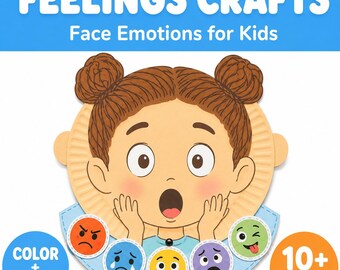 Feelings & Emotions Craft for Kids Ages 4-8 | Emotional Intelligence and SEL Development | Printable PDF