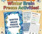 Winter Activity Book Printable Kids Worksheets Fun Learning PDF