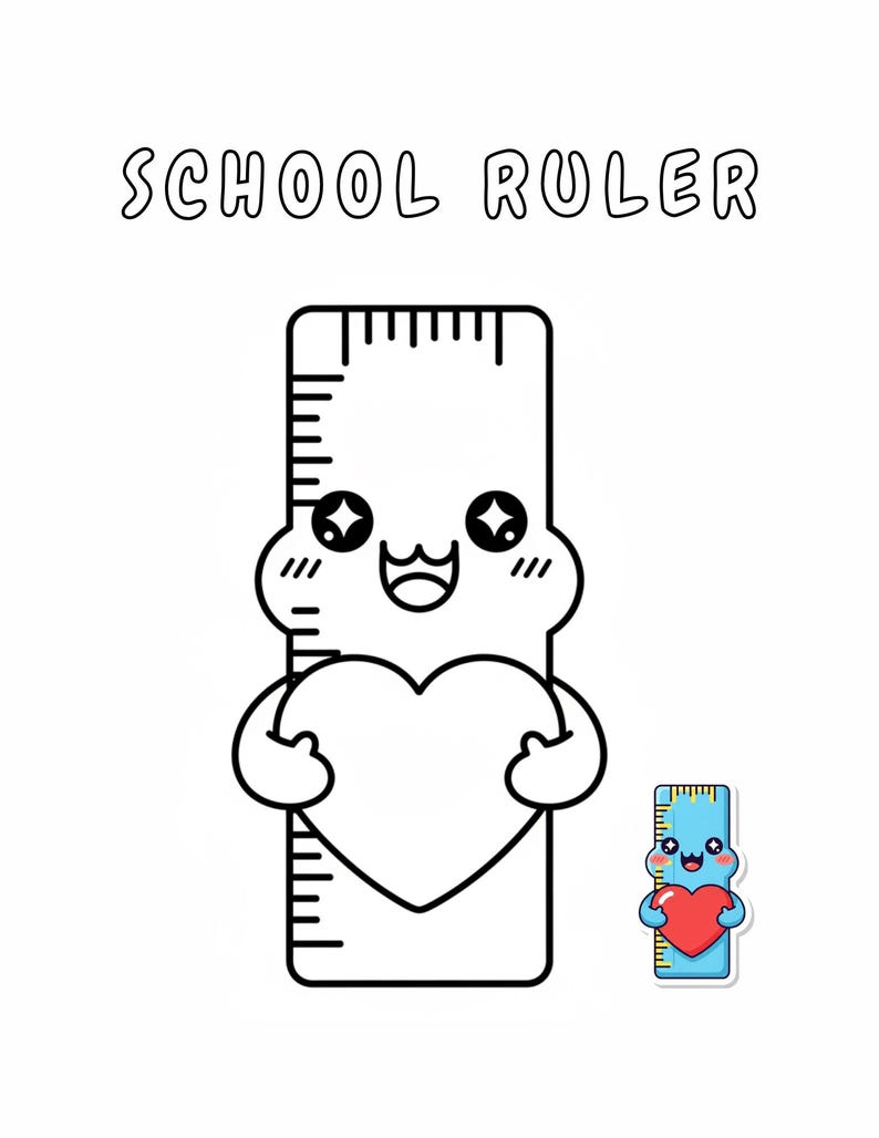 Smiling Ruler Coloring Worksheet 30 Valentine Coloring Pages Kids Printable Animal Hearts Toddler ...