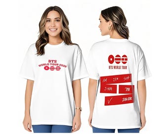 BTS ARIRANG-medlemsillustration tryckt casual t-shirt för fansamling och idealisk present