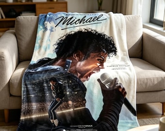 Michael Jackson Moonwalk-filt mjuk pläd, retro fan-memorabilia-present