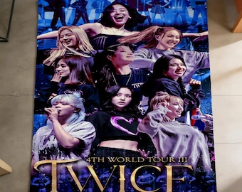 TWICE 4th World Tour LA Fleecefilt För Kpop-fans och hemmabruk