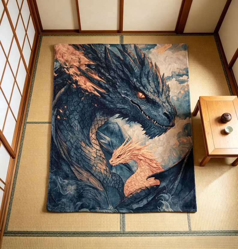 Tairn Andarna Dragon Blanket, Fourth Wing Bookish Throw, Fantasy Reader Gift image 7