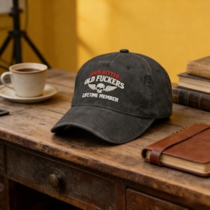 Old Fuckers Club Hat, 100% Bitter Lifetime Member Cap