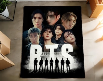 BTS Mitglieds Foto weiche Fleece Decke - Geschenk für BTS Liebhaber